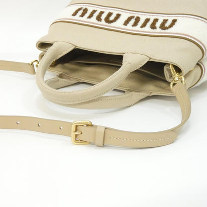 ミュウミュウ CANVAS RICAMO ショルダーバッグ