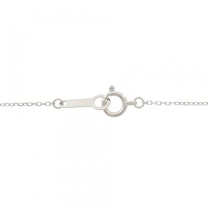 4℃ K10ホワイトゴールドアクアマリンダイヤモンドネックレス