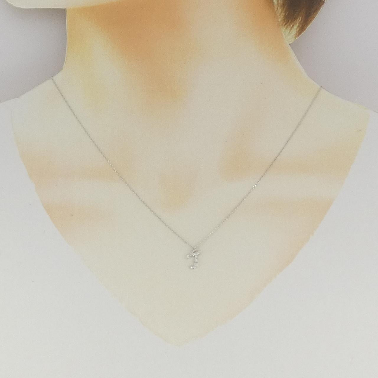 Au750イニシャルダイヤモンドネックレス