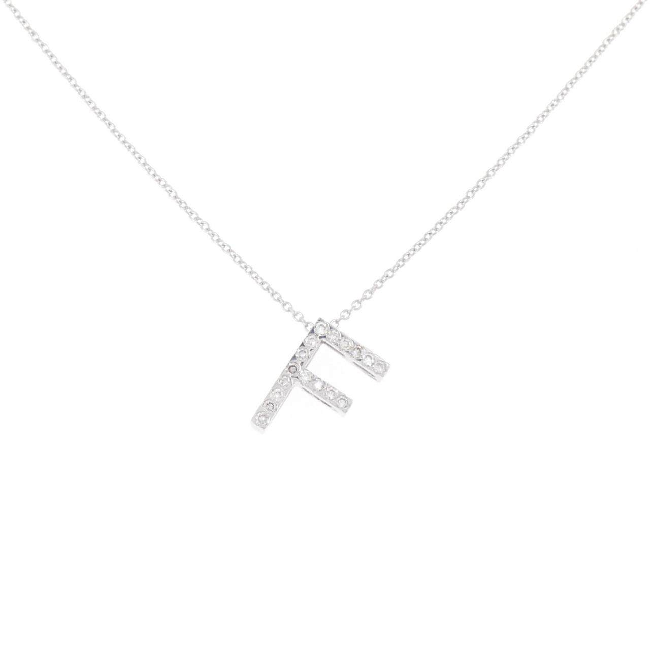 Au750 ダイヤモンド イニシャルF ネックレス