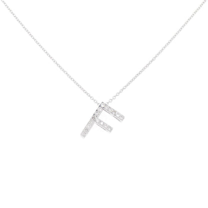 Au750 ダイヤモンド イニシャルF ネックレス