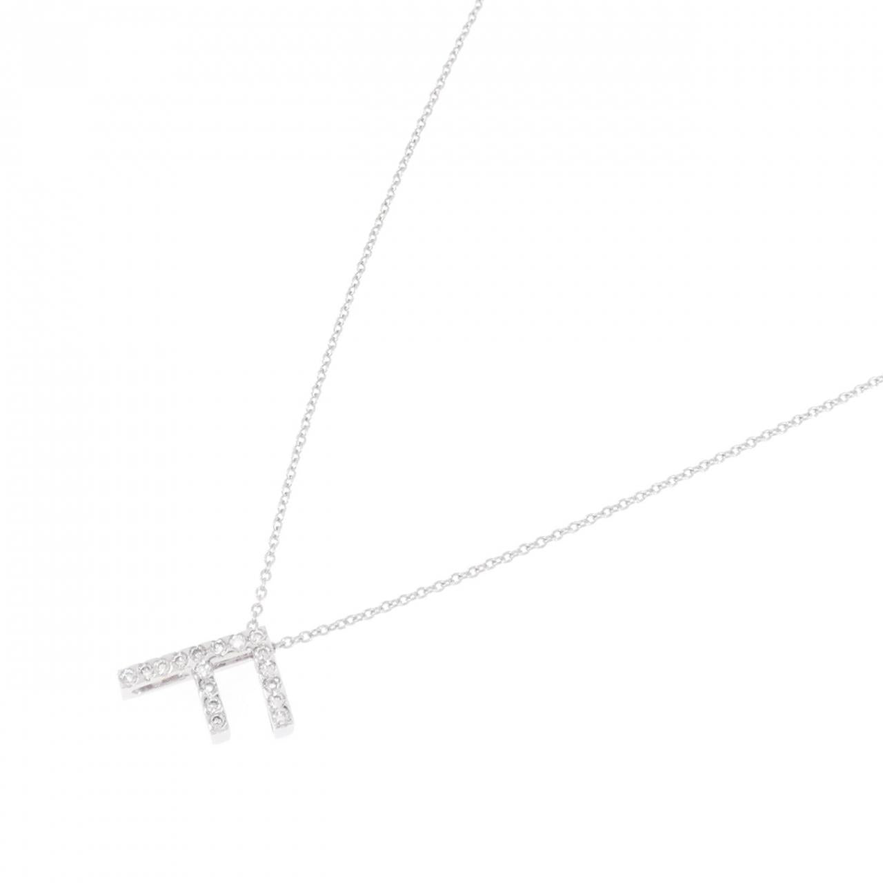 Au750 ダイヤモンド イニシャルF ネックレス