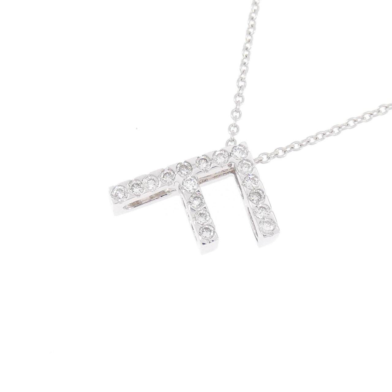 Au750 ダイヤモンド イニシャルF ネックレス