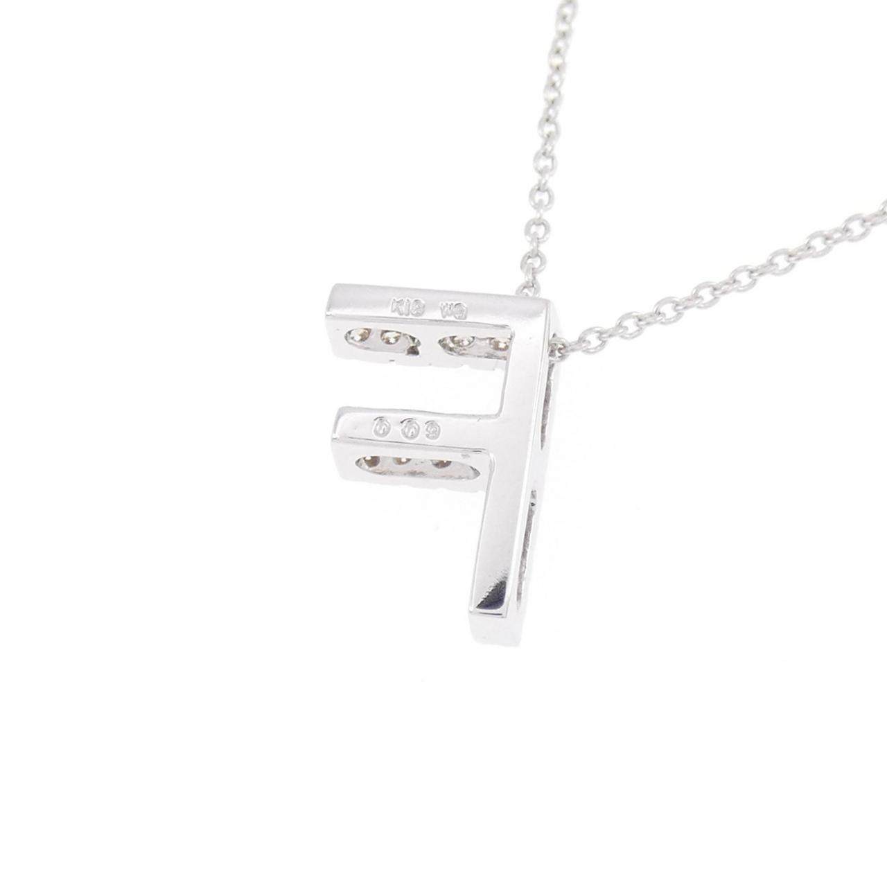 Au750 ダイヤモンド イニシャルF ネックレス