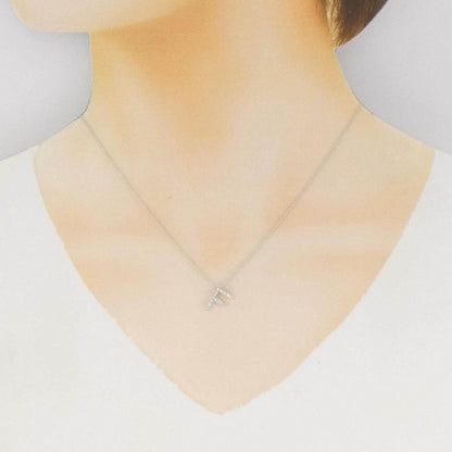 Au750 ダイヤモンド イニシャルF ネックレス