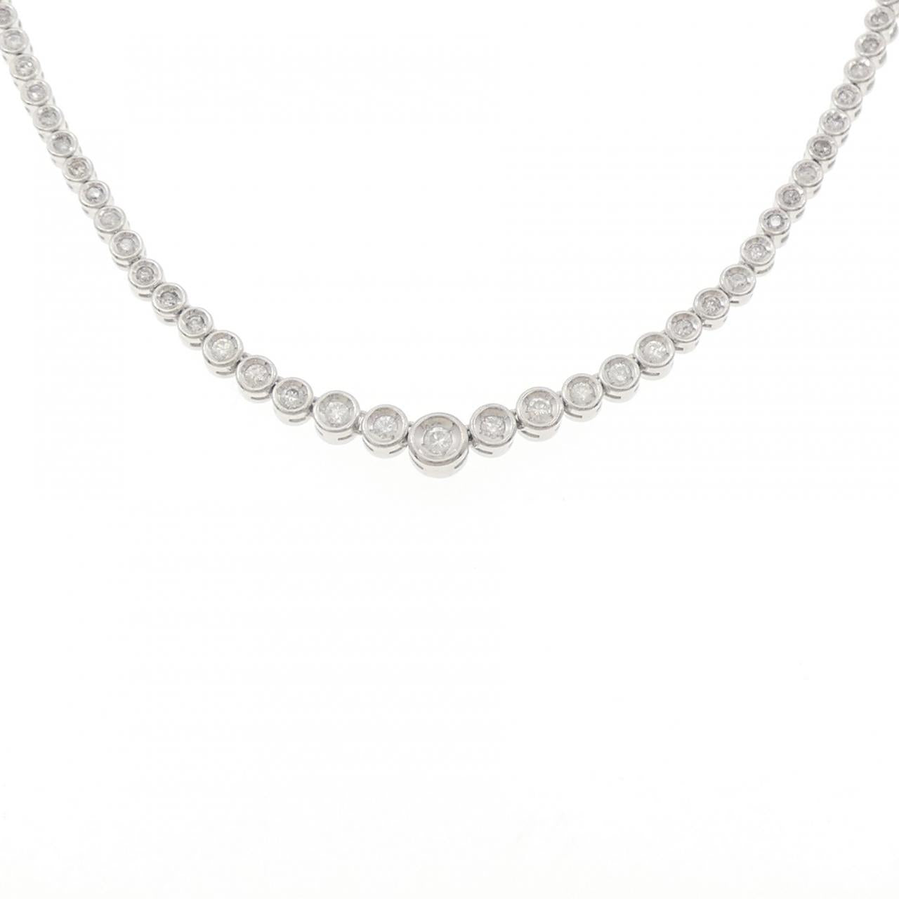 PT850 プラチナ 3.00CT ダイヤモンドネックレス