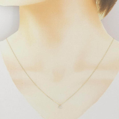 K10イエローゴールド ソリティアダイヤモンドネックレス