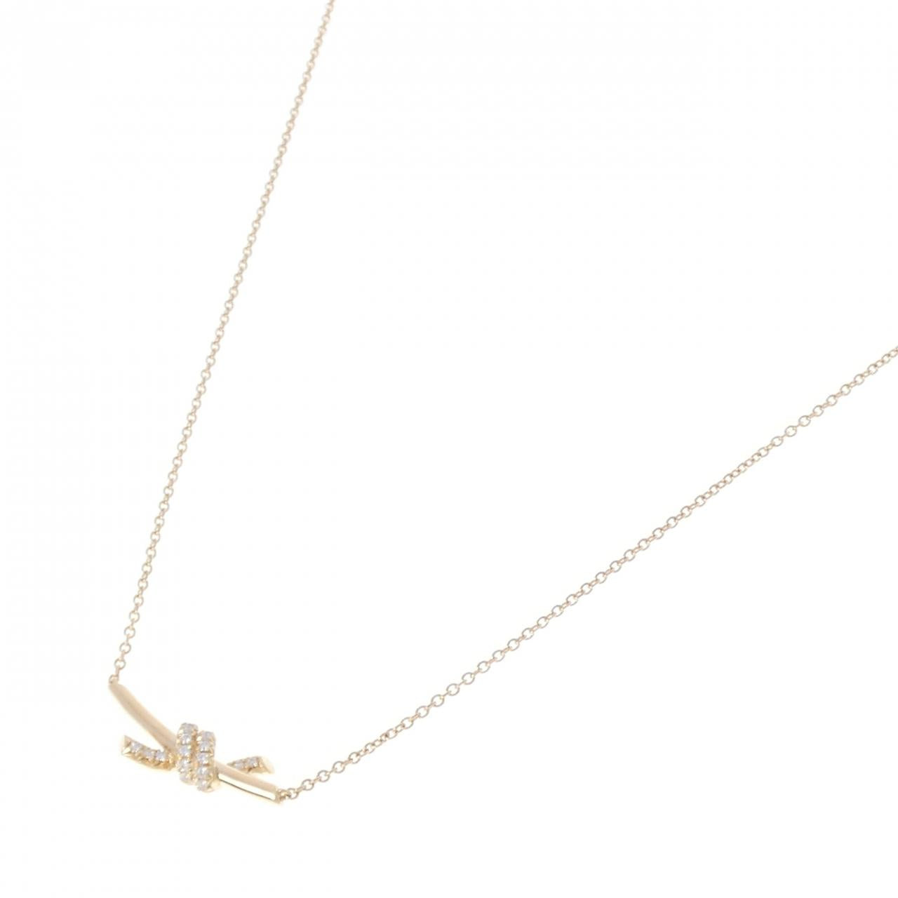 ティファニー ノット 750ピンクゴールド ダイヤモンド ネックレス