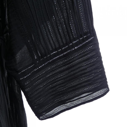 エルメス RUFFLED OPEN WORK DRESS シルクワンピース