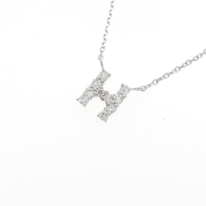 Au750 ダイヤモンド イニシャルH ネックレス