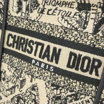 クリスチャンディオール PLAN DE PARIS ディオールブックトート ミニ バーティカル キャンバス ハンドバッグ