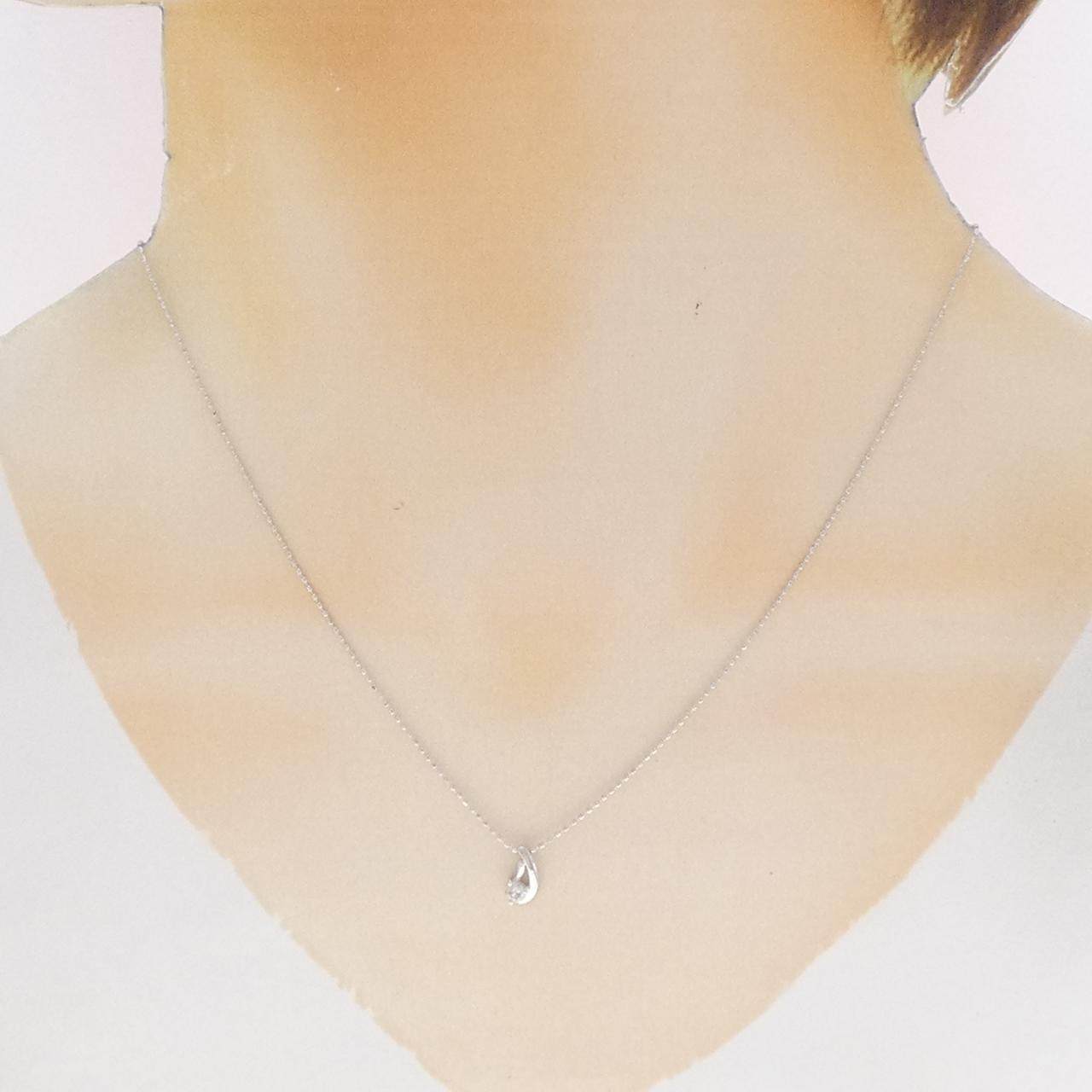 K10ホワイトゴールドダイヤモンドネックレス