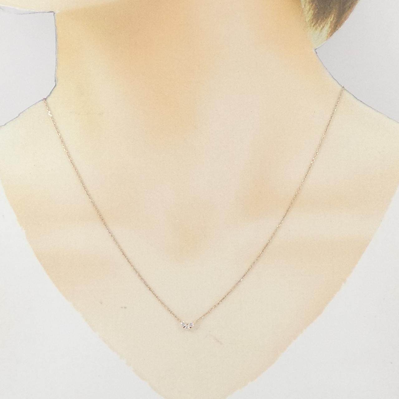 ヨンドシー K10ピンクゴールド ダイヤモンド ネックレス