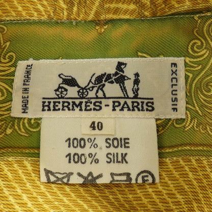エルメス POSTE ET CAVALERIE シルクシャツ