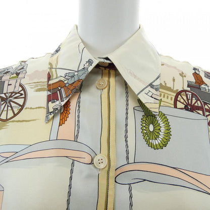 エルメス THE BULL&MOUTH REGENT'S CIRCUS PICCADILL シルクシャツ