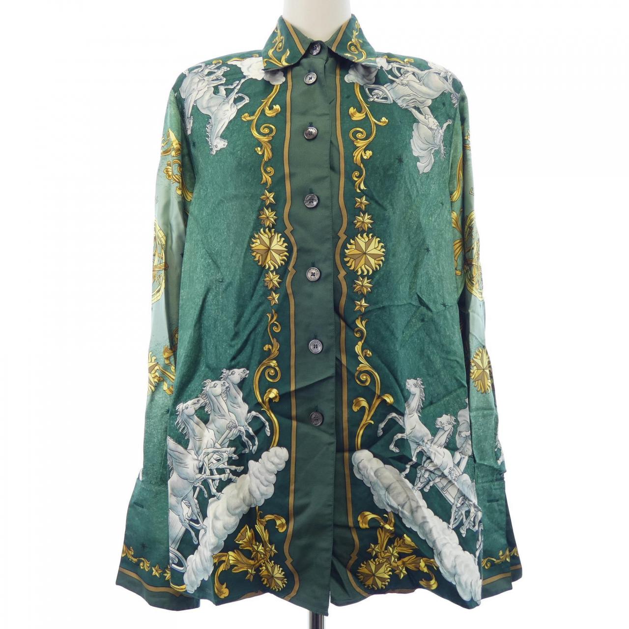エルメス COSMOS シルクシャツ 36