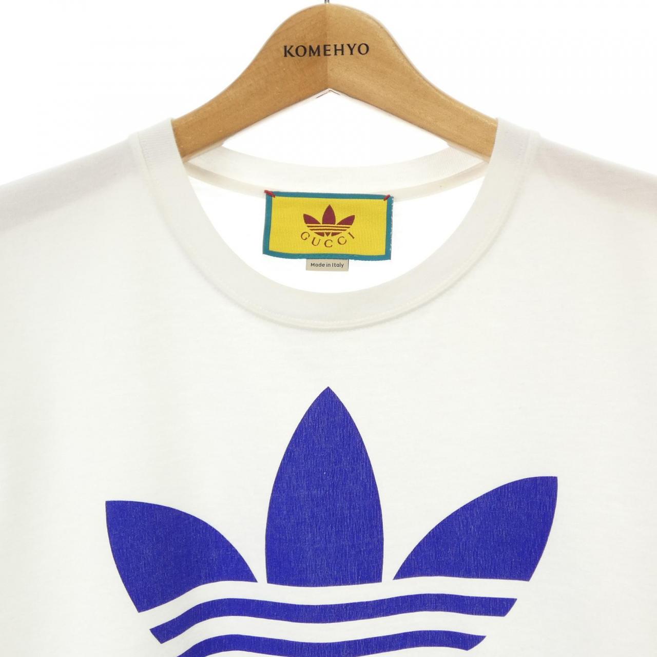 グッチ アディダス コットンTシャツ