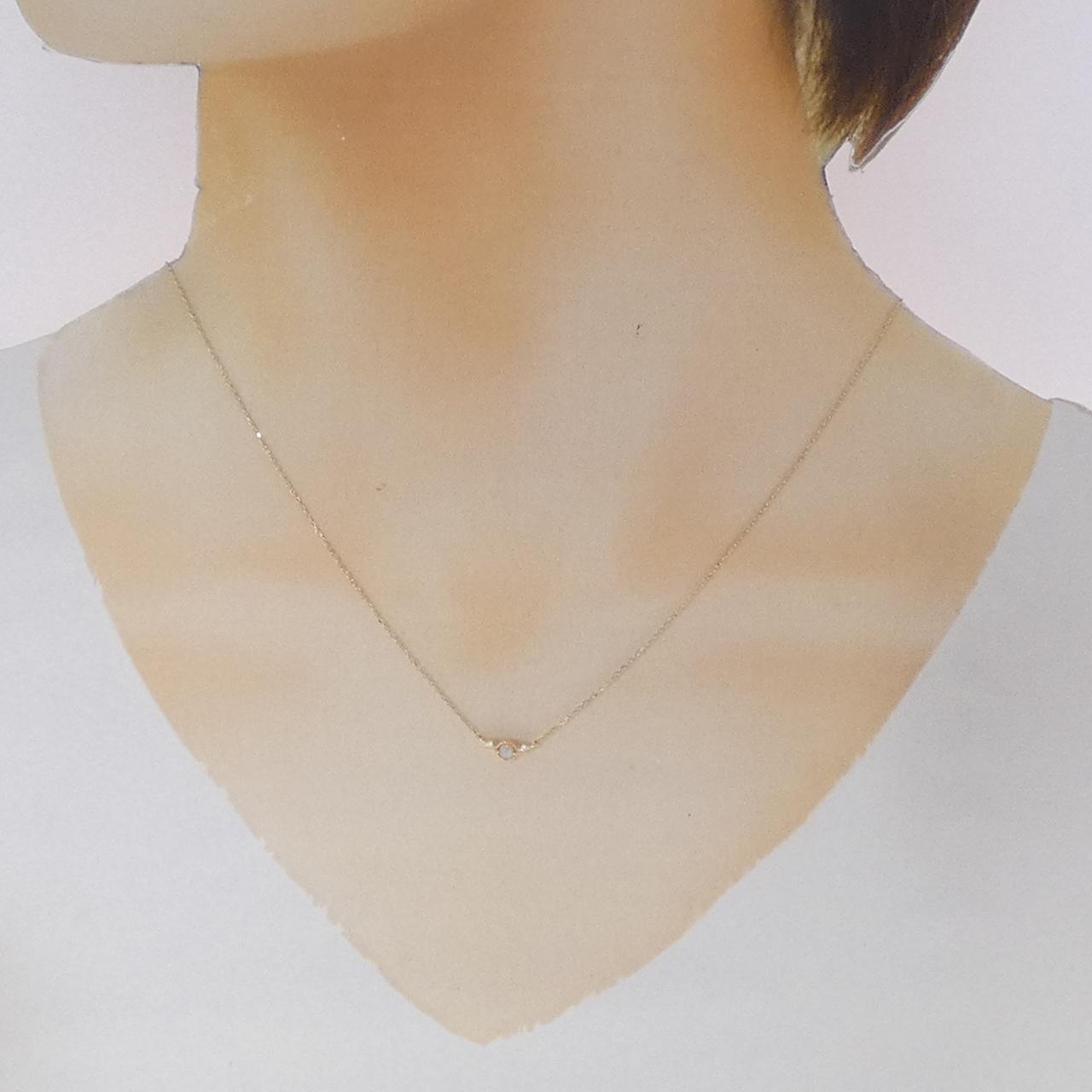 ジュエッテ K10イエローゴールド オパール ダイヤモンド ネックレス