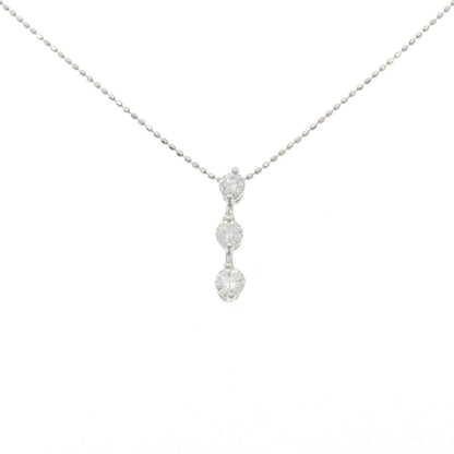 プラチナ850 スリーストーン ダイヤモンドネックレス