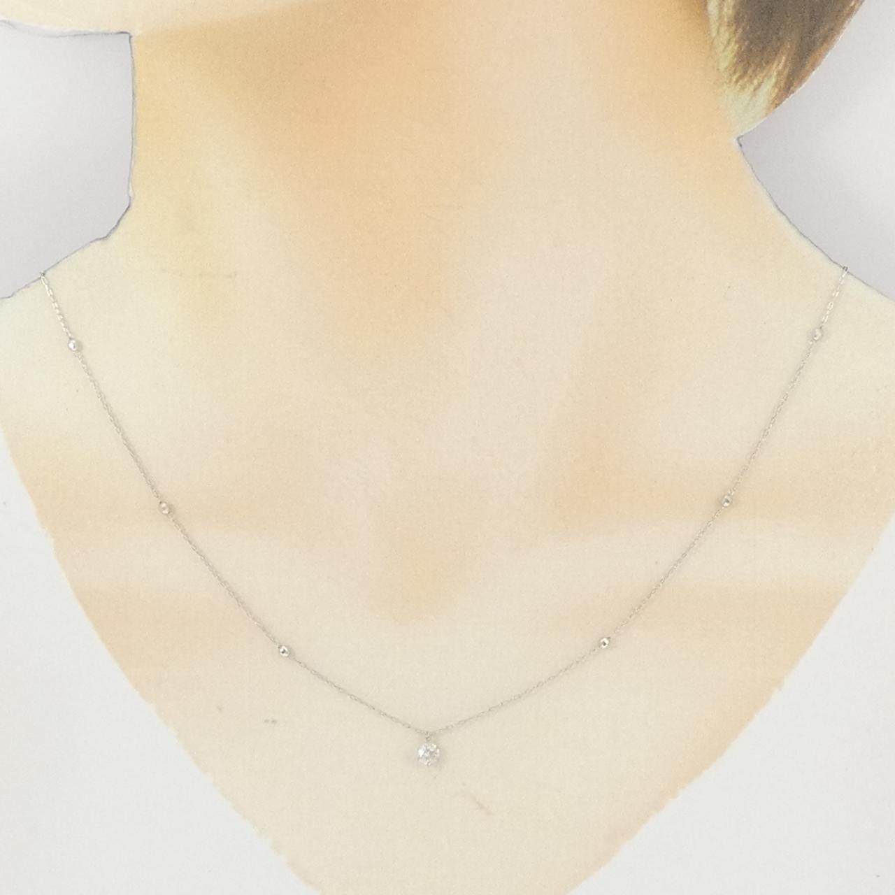 プラチナ850 ソリティア ダイヤモンドネックレス