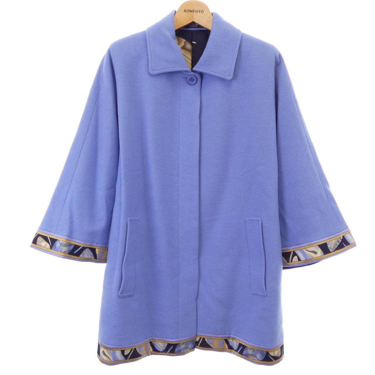 レオナールファッション カシミヤ混コート