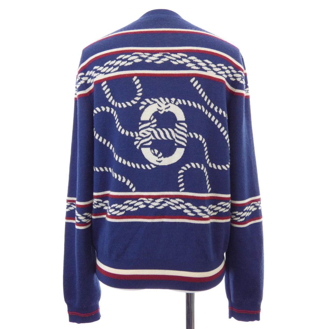 エルメス CANOE CHAINE D'ANCRE カシミヤ混カーディガン 38