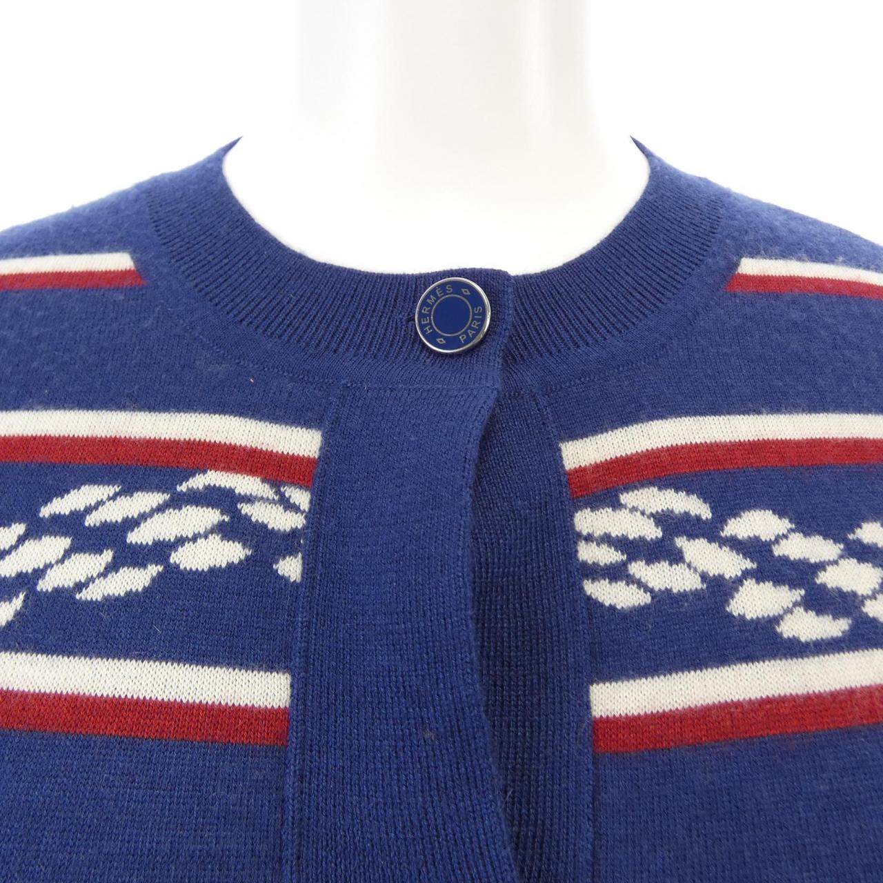 エルメス CANOE CHAINE D'ANCRE カシミヤ混カーディガン 38