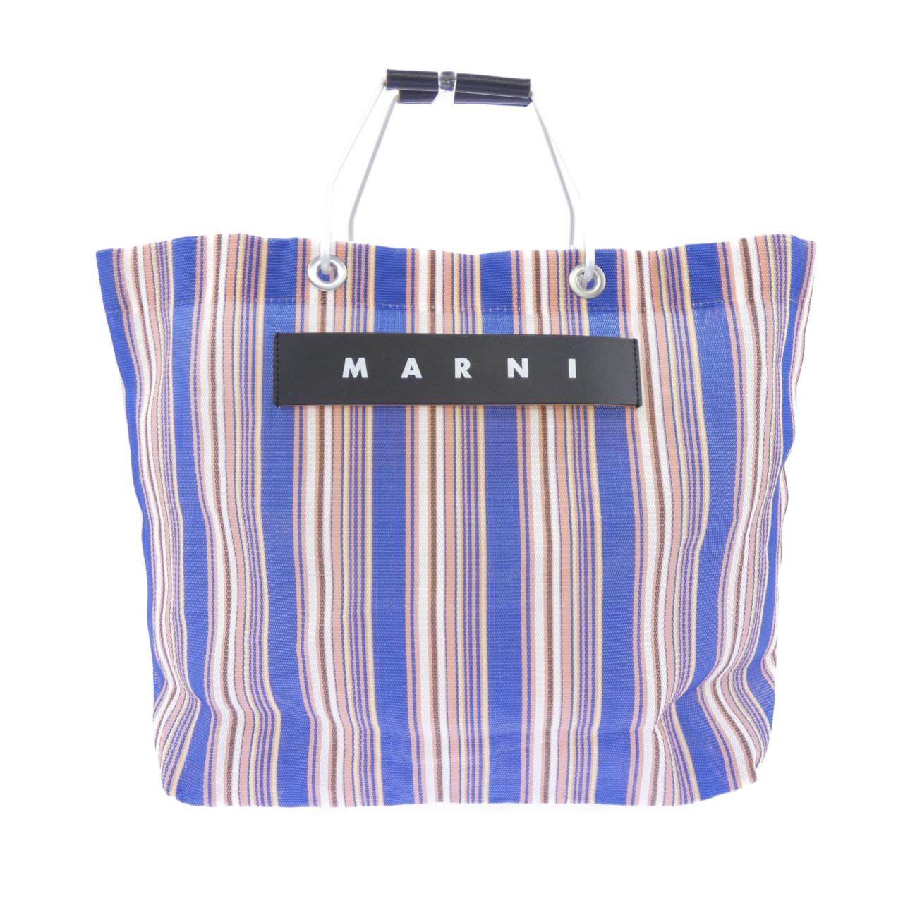 マルニ MARKETストライプトートバッグ