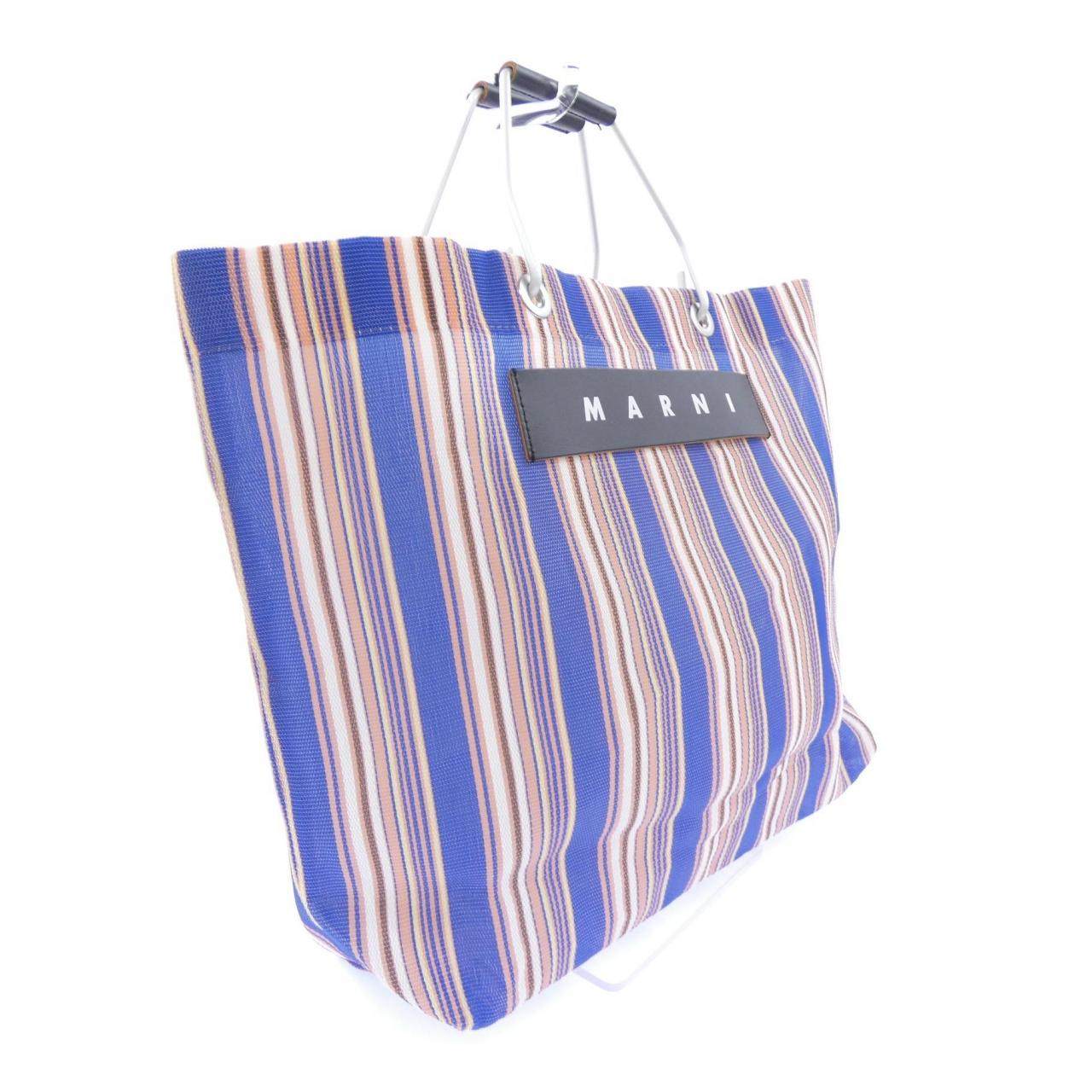 マルニ MARKETストライプトートバッグ