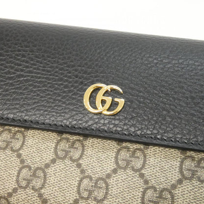 グッチ GGマーモント GGスプリームキャンバス 二つ折り長財布