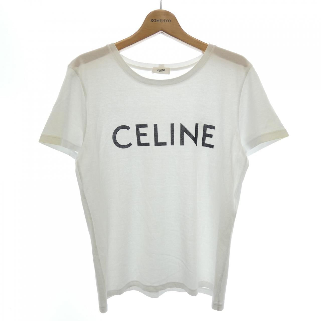 セリーヌ クラシックロゴ コットンTシャツ