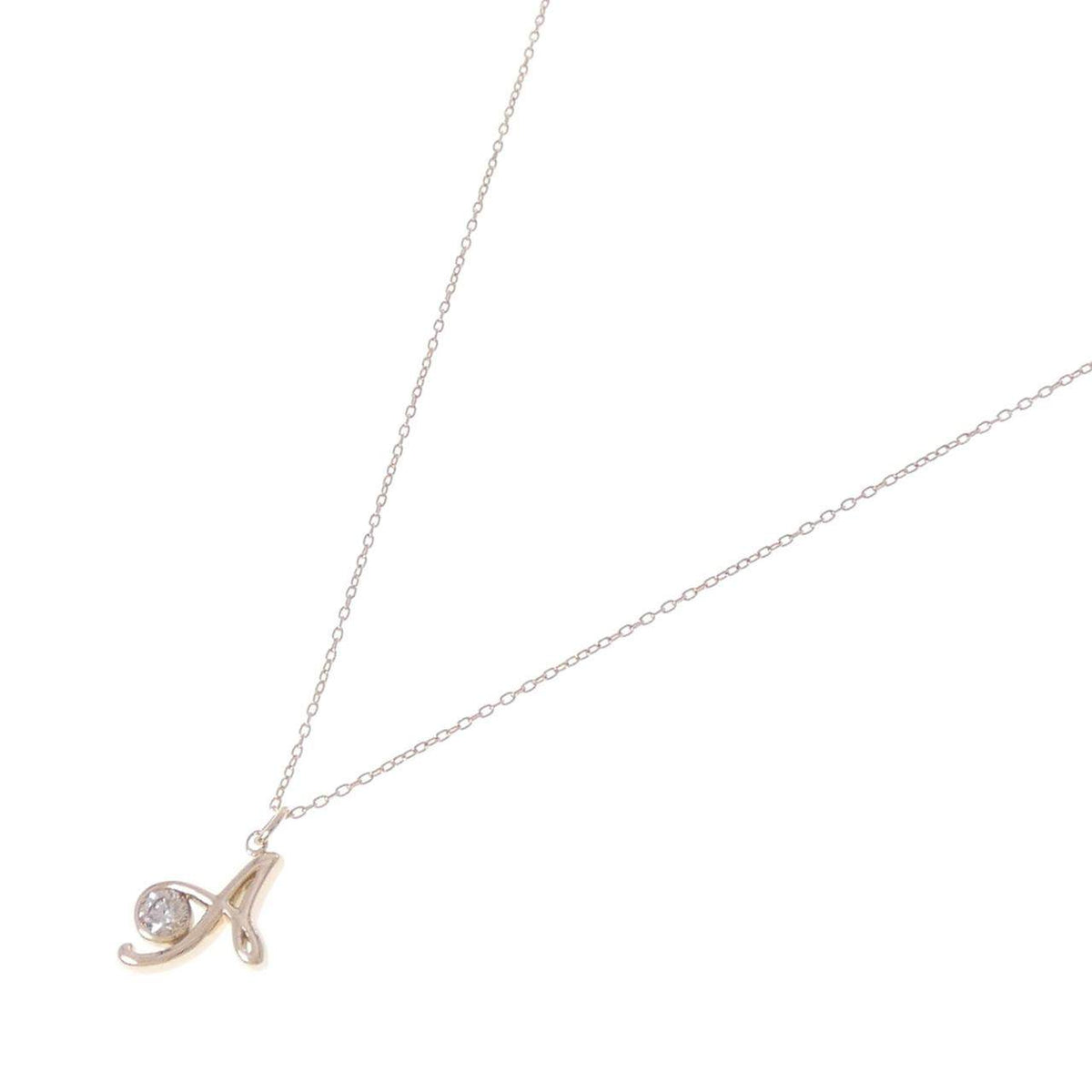 Au750 ダイヤモンド イニシャルA ネックレス