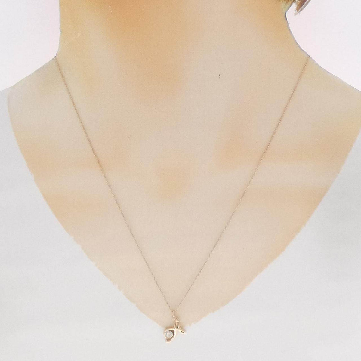 Au750 ダイヤモンド イニシャルA ネックレス