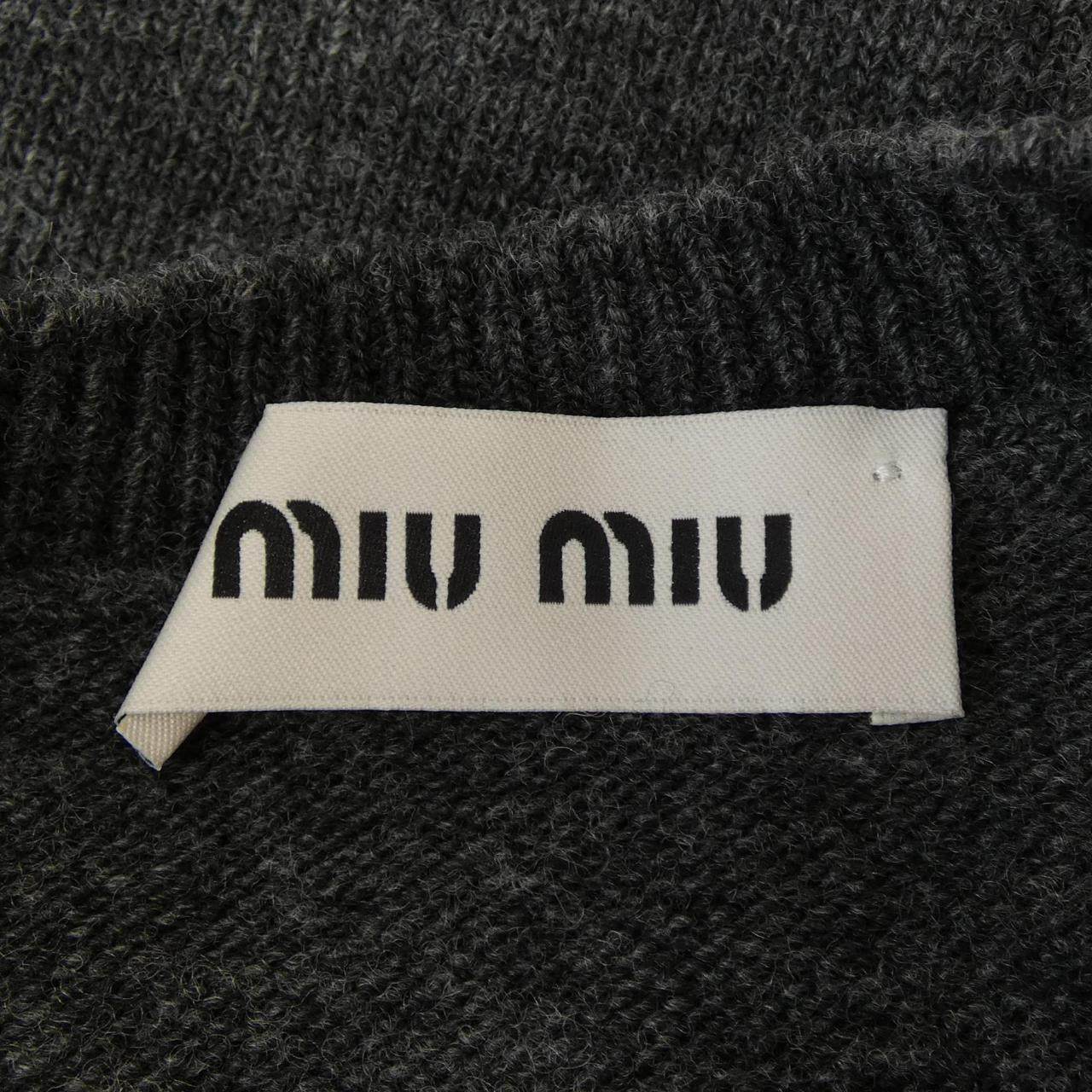 ミュウミュウ MIU MIUロゴ カーディガン