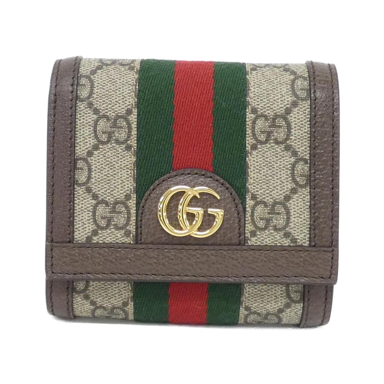 グッチ オフィディア GGスプリームキャンバス 二つ折り財布