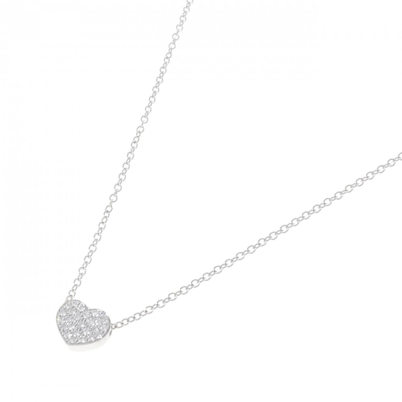 ピキョッティ 18Kホワイトゴールド ハート ダイヤモンドネックレス