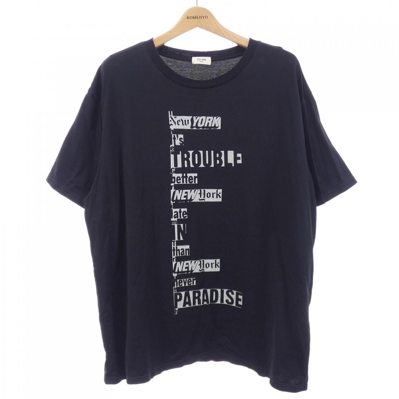 セリーヌ DASH SNOW コットンTシャツ
