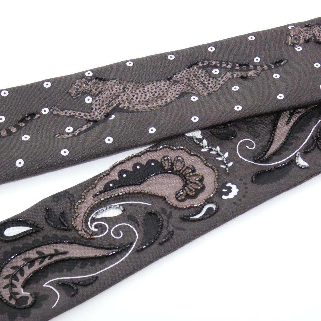 エルメス GUEPARD BANDANA ツイリー シルク ラム スカーフ