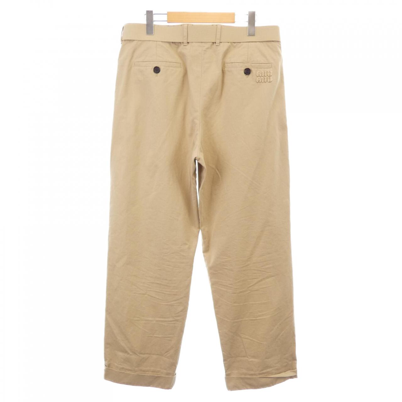 ミュウミュウ OLD GABARDINE パンツ
