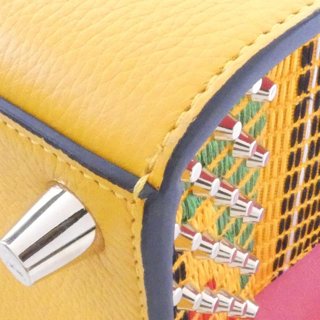 クリスチャンルブタン パロマ スモール カーフ キャンバス ハンドバッグ