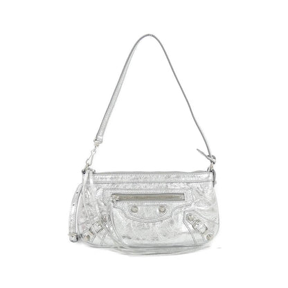 バレンシアガ LE CITY POUCH メタリックレザー ショルダーバッグ