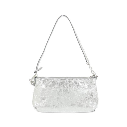 バレンシアガ LE CITY POUCH メタリックレザー ショルダーバッグ