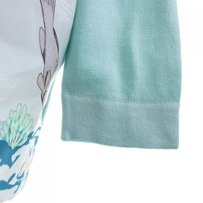 エルメス LAVIE PRECIEVSE DE LA MEDITERRANEE シルクコットンカシミヤポロシャツ