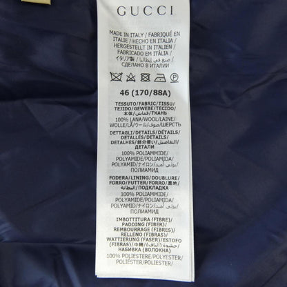 グッチ GGウールフランネル パデッドオーバーシャツジャケット