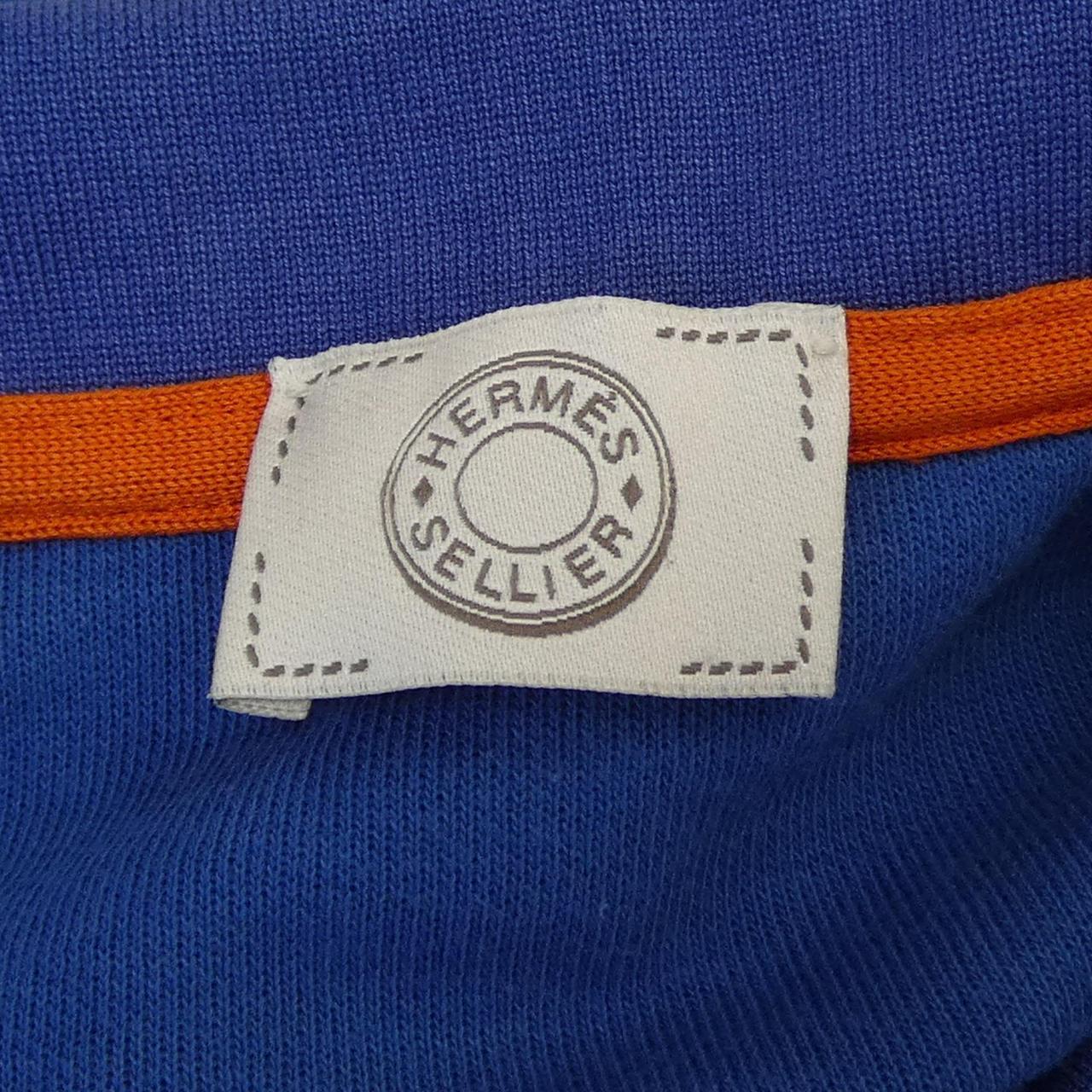 エルメス クルードセル ドゥブルジュー コットンポリエステル ポロシャツ