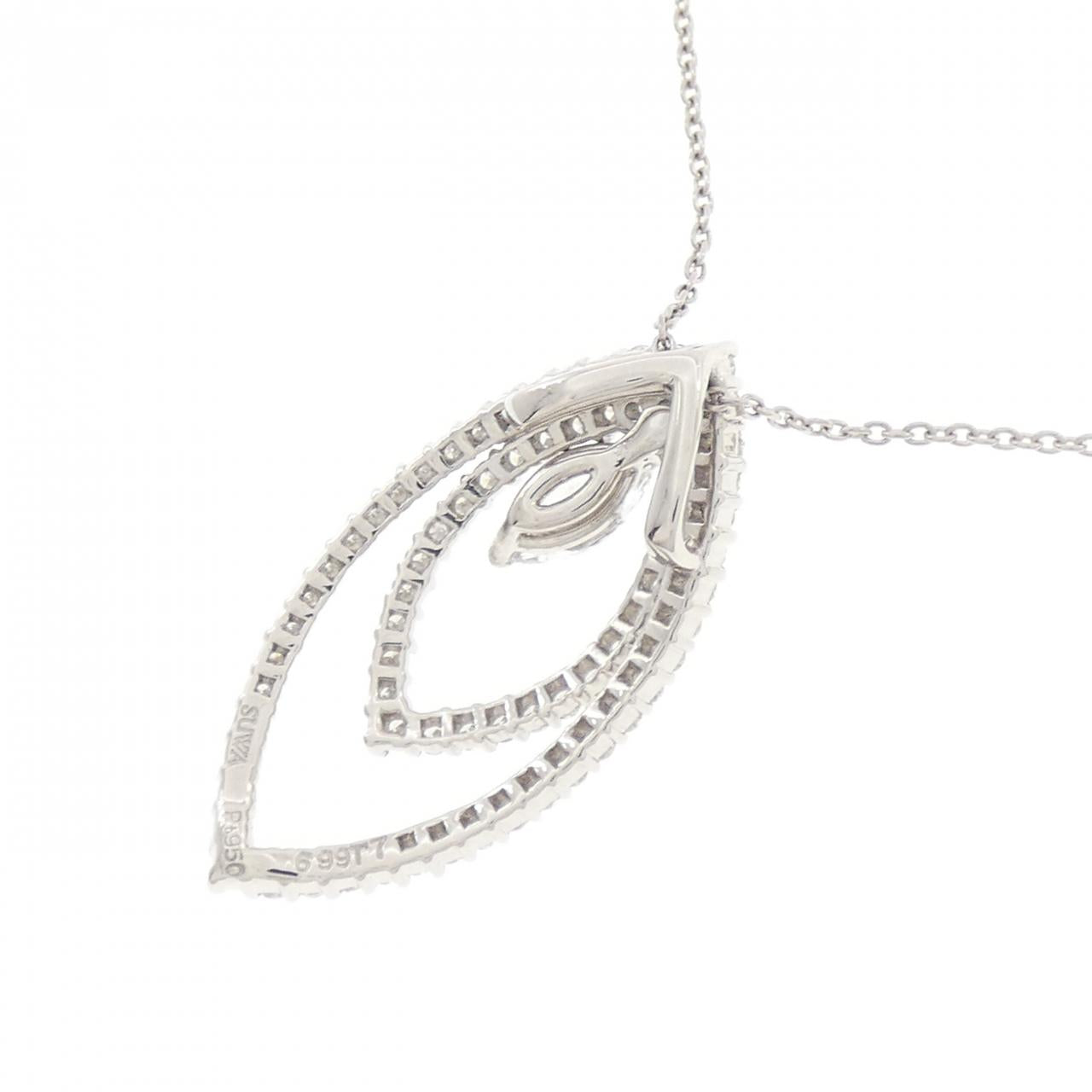 スワ Pt950 ダイヤモンドネックレス