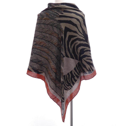 エルメス ZEBRA PEGASUS トライアングルジェアン シルクカシミヤ ショール