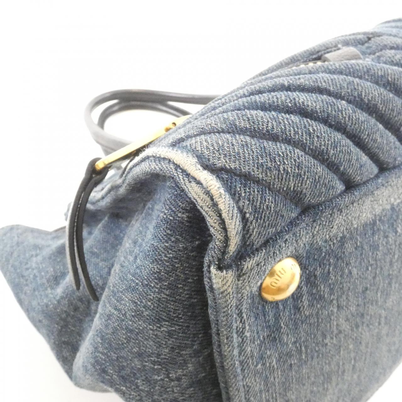 ミュウミュウ DENIM BIKER ハンドバッグ