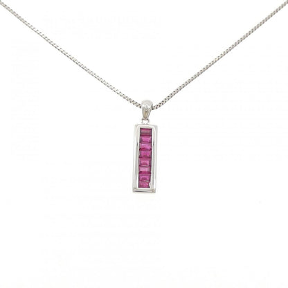 プラチナ 0.66CT ルビー ネックレス