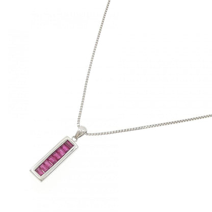 プラチナ 0.66CT ルビー ネックレス